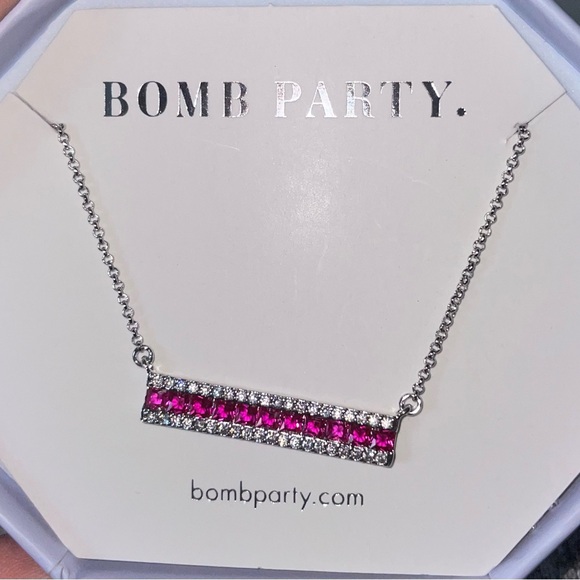 Bomb Party RBP3165 OG Ruby Bar Necklace - Picture 3 of 8